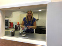 Jo preparing for our break