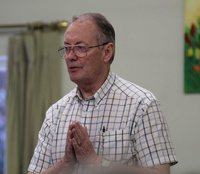 Our Musical Director George Jones asks for divine guidance